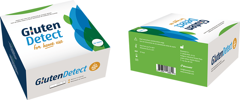 Packaging GlutenDetect - Diseño por Momo & Cía.