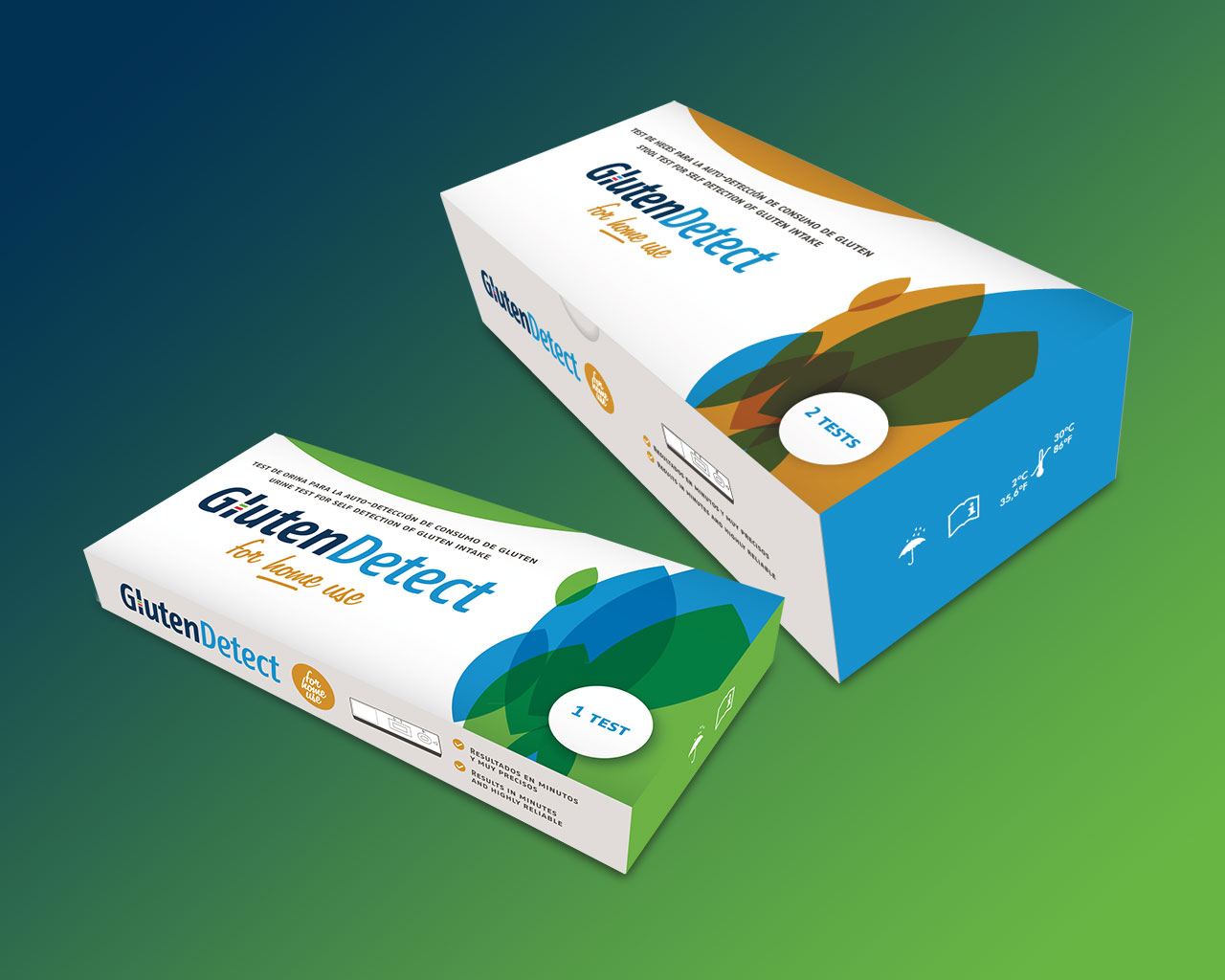 Cajas GlutenDetect - Diseño de packaging por Momo & Cía.