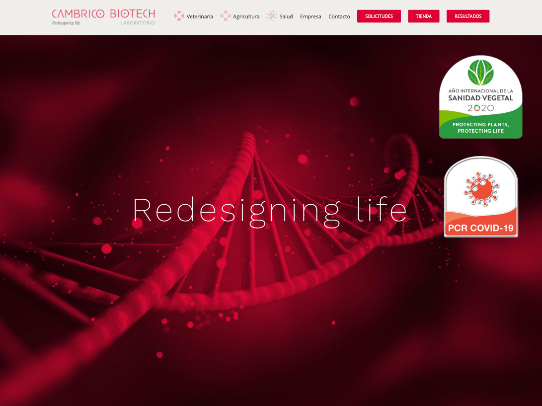 Web de Cambrico Biotech