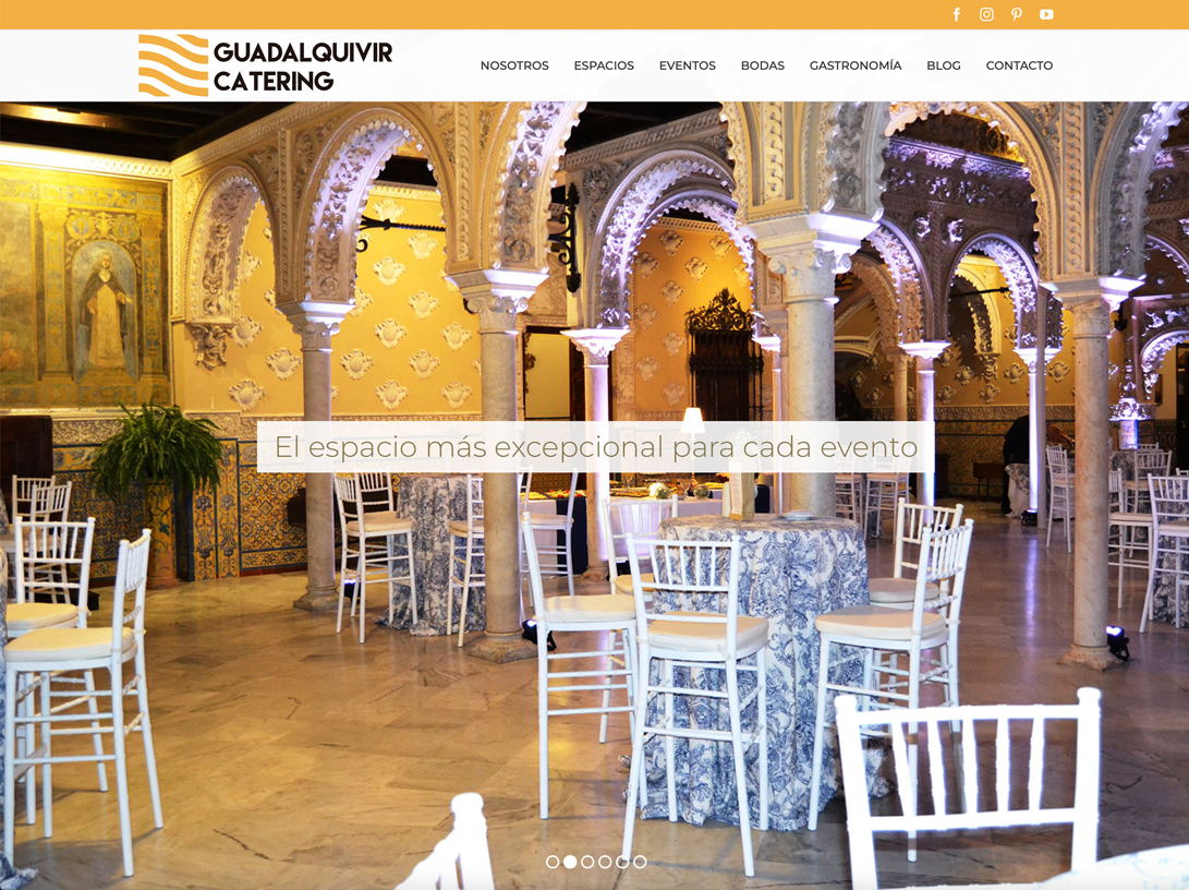 Diseño web catering Guadalquivir