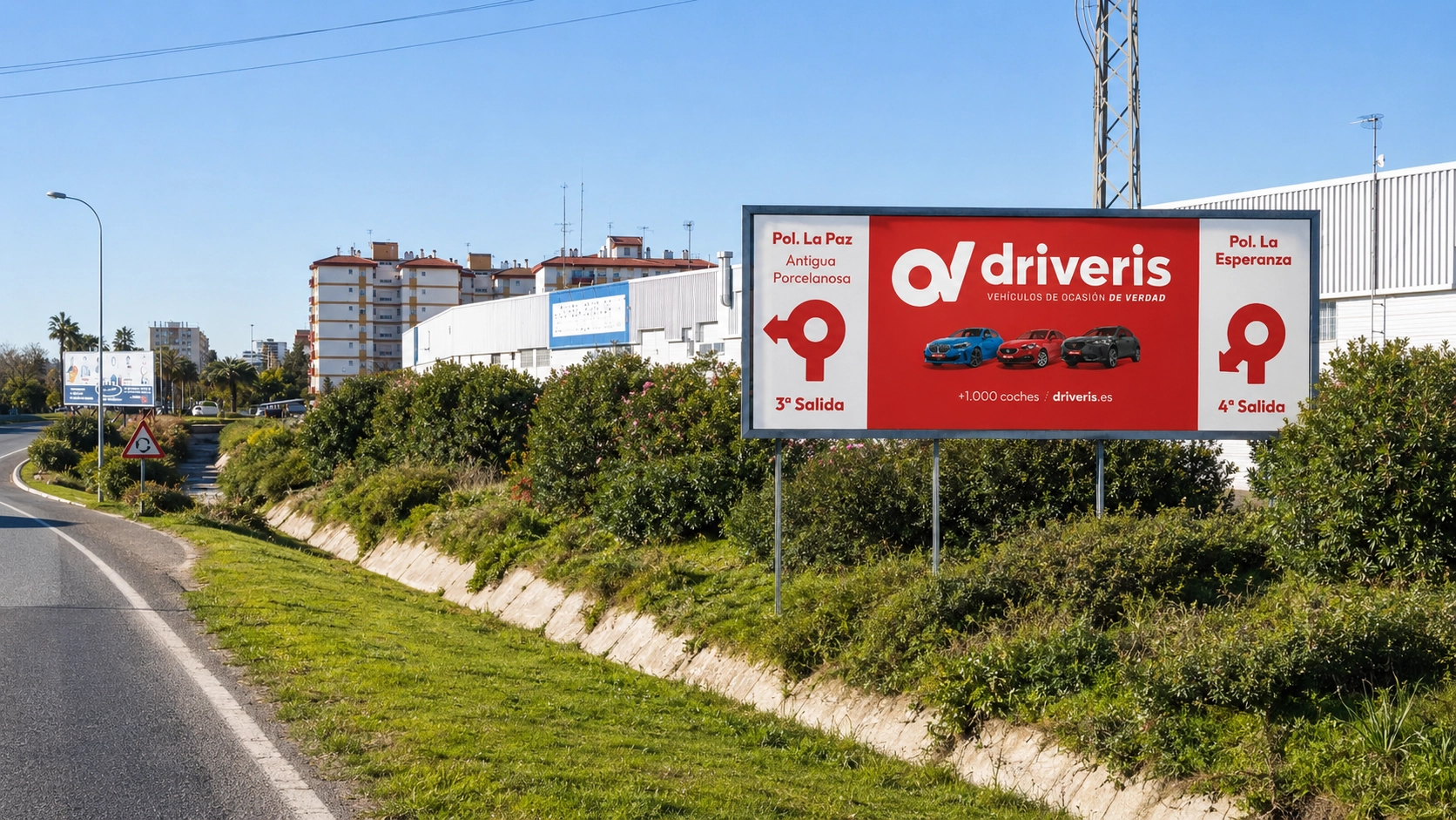 Valla publicitaria Driveris en Huelva